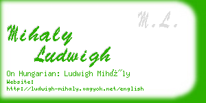 mihaly ludwigh business card